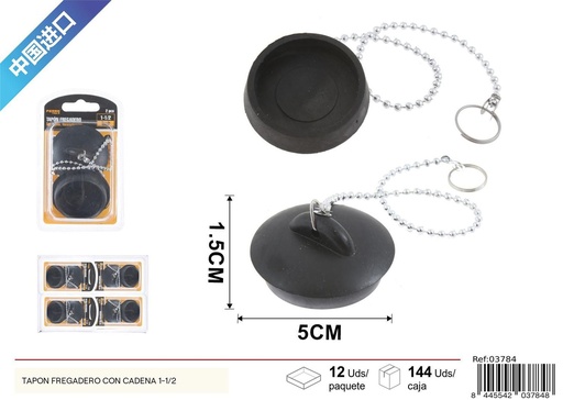 [03784] Tapón fregadero 1-1/2 2 piezas - Accesorios de fontanería