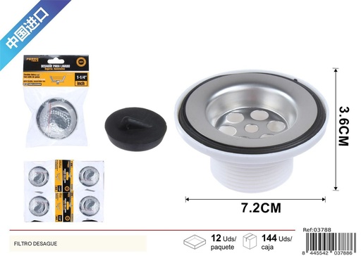 [03788] Desagüe para lavabo 1-1/4 - Accesorios de fontanería