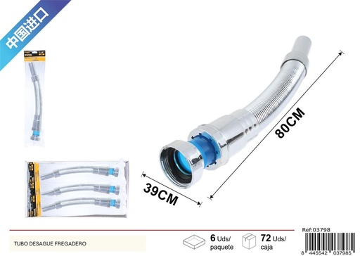 [03798] Tubo de desagüe con sello de goma 1-1/4 - Accesorios de fontanería 
