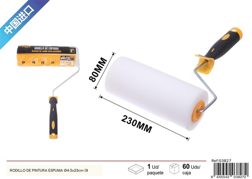 [03827] Rodillo de pintura espuma 9'' - Accesorios de ferretería