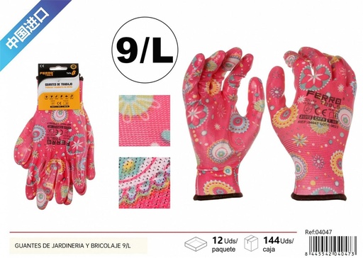 [04047] Guantes de jardinería y bricolaje grado A 36G GN+FP talla L - Herramientas de ferretería
