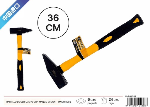 [04287] Martillo de cerrajero con mango ergonómico 800g - Herramientas de ferretería y construcción