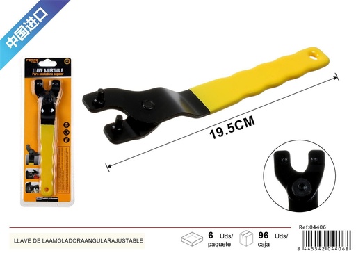 [04406] LLAVE DE LA AMOLADORA ANGULAR AJUSTABLE - Herramientas de ferretería