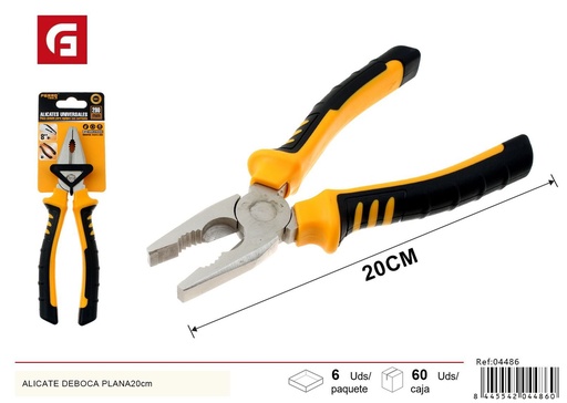[04486] Alicate de boca plana 20cm - Herramientas de ferretería
