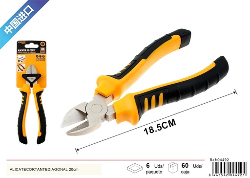 [04492] Alicate cortante diagonal de 20cm - Herramientas