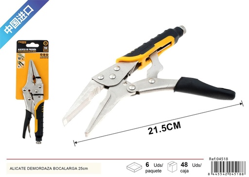 [04518] Alicate de mordaza boca larga 25cm - Herramientas de ferretería