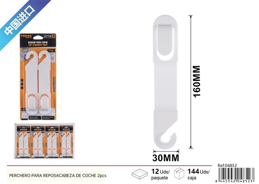 [04852] Perchero para reposacabezas de coche 2pcs - Accesorios de ferretería