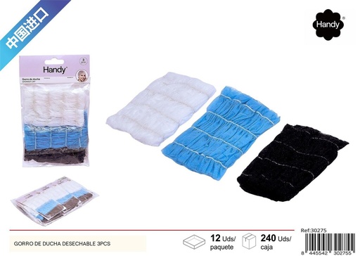 [30275] Gorro de ducha desechable 3 pcs - Accesorios de peluquería