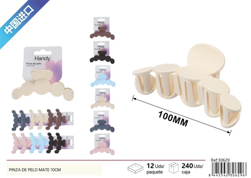 [30629] Pinza para el pelo mate 10cm - Accesorio de belleza