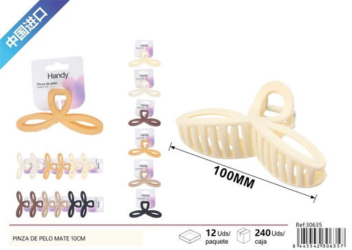 [30635] Pinza de pelo mate 10cm - Accesorios para el cabello