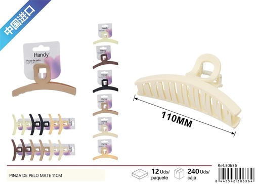 [30636] Pinza de pelo mate 11cm - Accesorios para el cabello