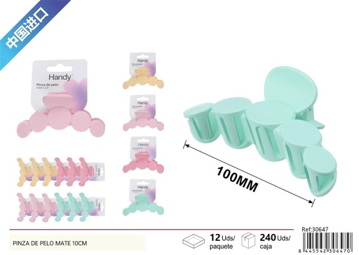[30647] Pinza para el pelo mate 10cm - Accesorio de belleza