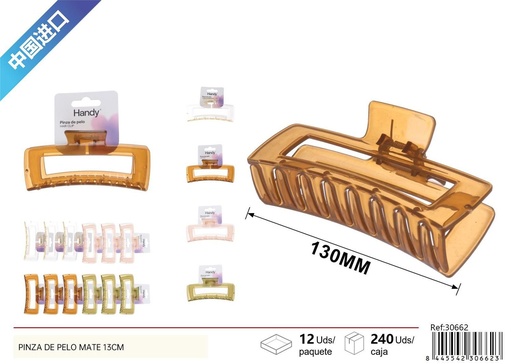 [30662] Pinza de pelo mate 13cm - Accesorios para el cabello