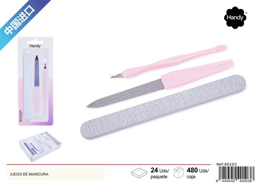 [40103] Set de manicura de 3 piezas - Accesorios de belleza