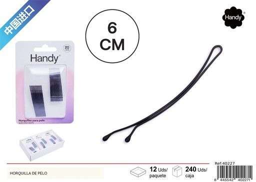 [40227] Horquillas de pelo de 5.3 cm 20 piezas - Accesorios para el cabello