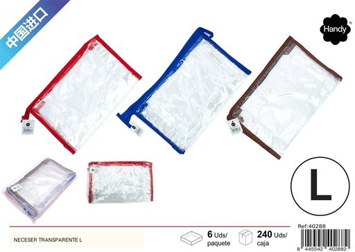 [40288]  Neceser transparente grande - Accesorios de belleza