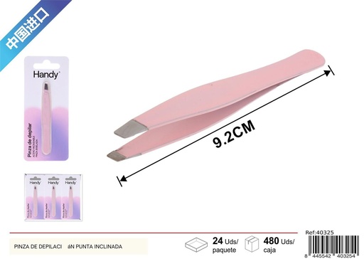 [40325] Pinza de depilación punta inclinada - Herramientas de belleza