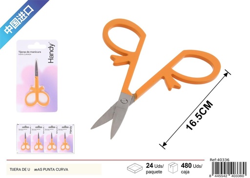 [40336] Tijera de uñas punta curva - Accesorios de belleza y cuidado personal