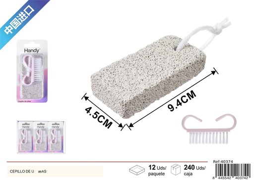 [40374] Cepillo de uñas 2 pcs - Accesorios de belleza