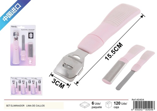 [40404] Set eliminador + lima de callos - Accesorios de belleza