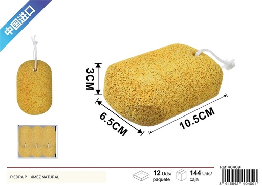 [40409] Piedra pómez natural - Exfoliante y pedicura