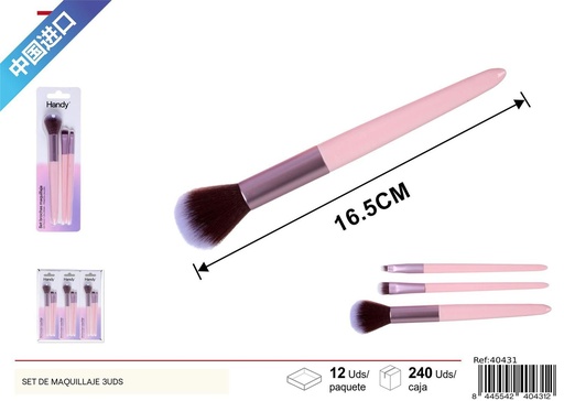 [40431] Set de maquillaje 3 piezas - Accesorios de belleza