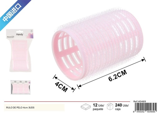 [40469] Rulo de pelo 4cm 3 piezas - Accesorios de peluquería
