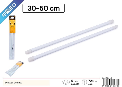 [50013] Barra de cortina 30-50cm - Accesorios de baño