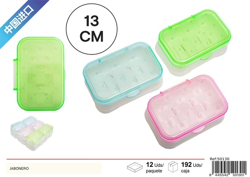 [50130]  Jabón en caja - Recipiente de plástico para cocina