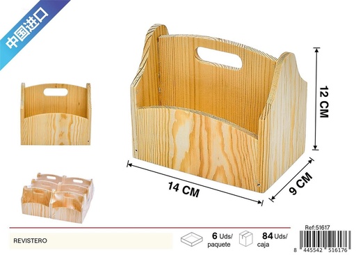 [51617] Revistero de madera de pino - Decoración del hogar