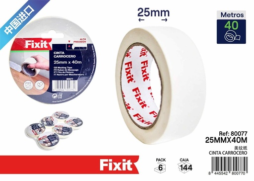 [80077] Cinta carrocero 25 mm*40 m - Material de oficina