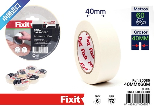[80085] Cinta carrocero 40mm*60m - Cinta de pintor