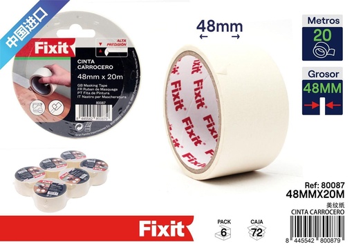 [80087] Cinta de carrocero 48 mm x 20 m - Artículos de manualidades