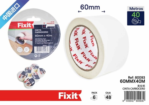 [80093] Cinta carrocero 60mm*40m - Cintas de pintura