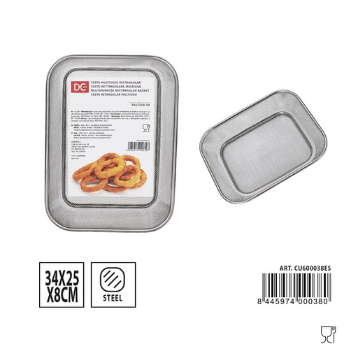 [A000150] Cesta multiusos rectangular 34X25X8CM - Accesorios de cocina
