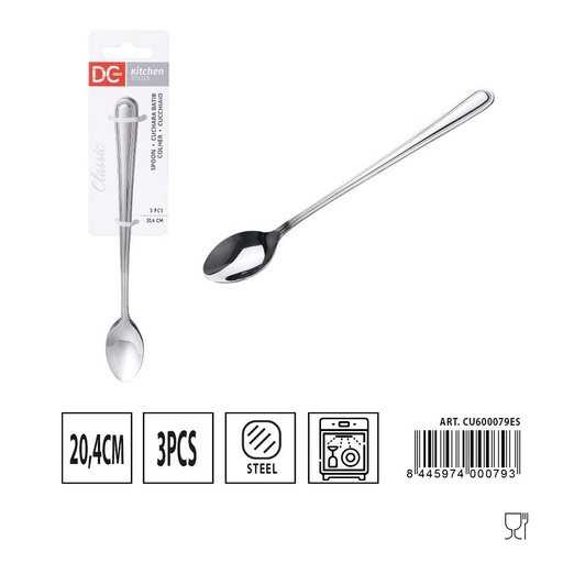 [A000439] Cucharas batidoras clásicas 3 pcs 20.4 cm - Utensilios de cocina