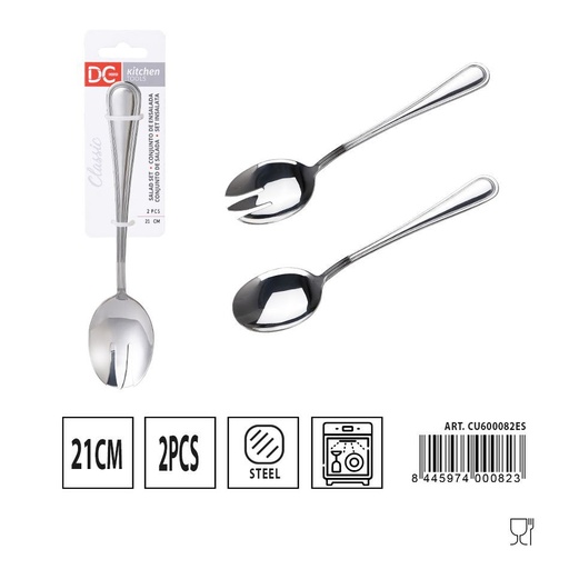 [A000442] Conjunto de ensalada clásica 2 piezas 21 cm - Utensilios de mesa