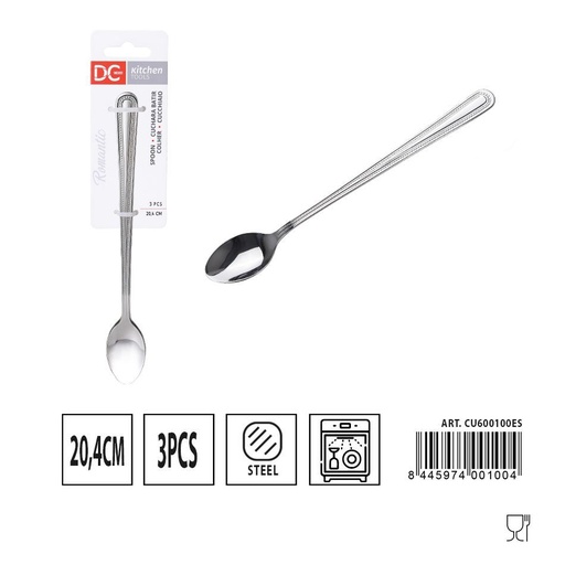 [A000464] Cucharas batidoras románticas 20.4 cm 3 pcs - Utensilios de cocina
