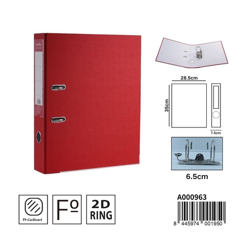 [A000963] Archivador AZ color rojo para documentos