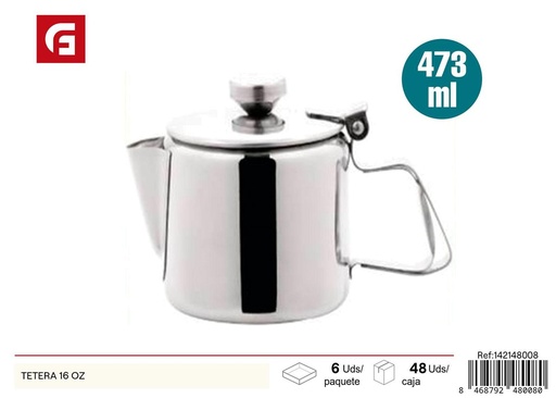[142148008] Tetera de acero inoxidable 16 OZ - Utensilios de cocina