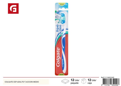 [111665249] Cepillo de dientes adulto Colgate acción media para higiene bucal