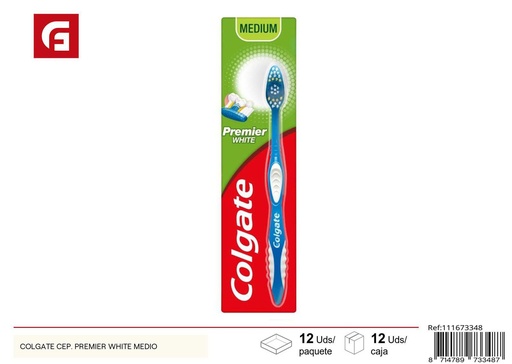 [111673348] Cepillo de dientes Colgate Premier White de dureza media
