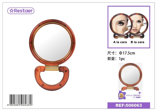 [506063] Espejo redondo de plástico 8 pulgadas - Accesorios de belleza