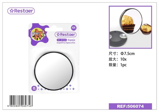 [506074] Espejo con succión φ77mm 10x - Accesorios de belleza