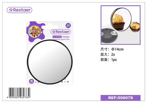 [506078] Espejo con aumento φ140mm 2x - Espejos y accesorios de belleza