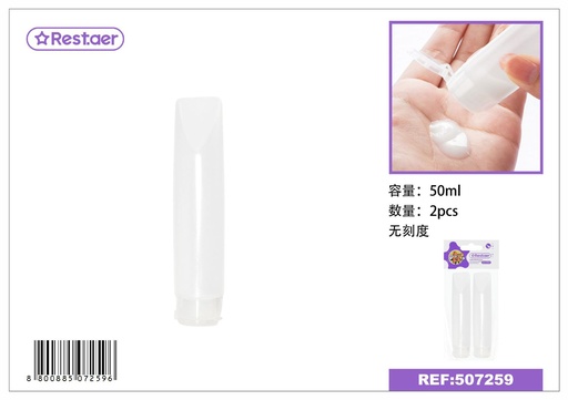 [507259] Tubo multiusos 50ml 2pcs para cremas y líquidos