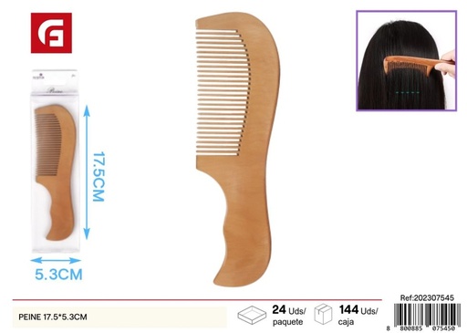 [202307545] Peine de madera 17.5*5.3cm - Accesorios de belleza