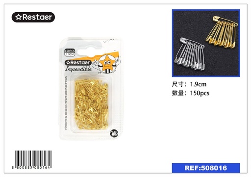 [508016] Imperdible dorado 1.9 cm 150 pcs - Accesorios de costura