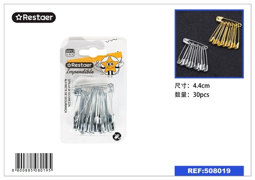 [508019] Imperdibles grandes 4.4cm 30pcs para costura y manualidades