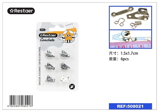 [508021] Gancho de sujeción 6pcs para costura y manualidades